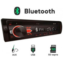 Автомагнитола FIVE F24R красный Bluetooth